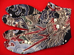 義若オリジナルの柄足袋　荒波に龍